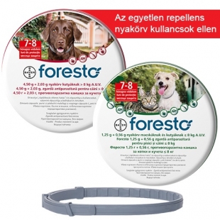 Foresto bolha és kullancs elleni nyakörv  állatgyógyszertár