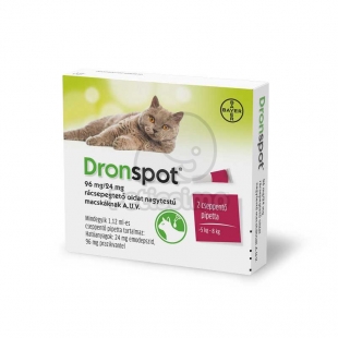 Dronspot 96 mg/24 mg rácsepegtető oldat nagytestű (5-8 kg) macskáknak A.U.V.  állatgyógyszertár