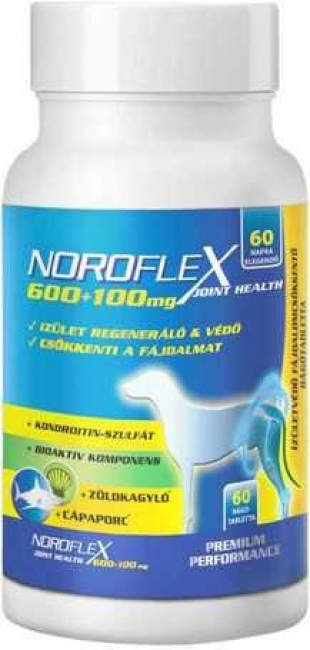 NOROFLEX 600+100MG ÍZÜLETVÉDŐ, FÁJDALOMCSÖKKENTŐ RÁGÓTABLETTA állatgyógyszertár