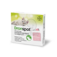 Dronspot 30 mg/7,5 mg rácsepegtető oldat kistestű (0,5-2,5 kg) macskáknak A.U.V.